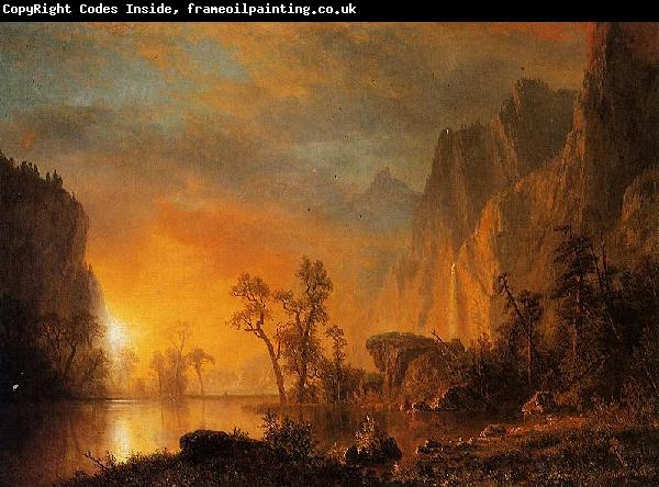 Albert Bierstadt Sunset in the Rockies